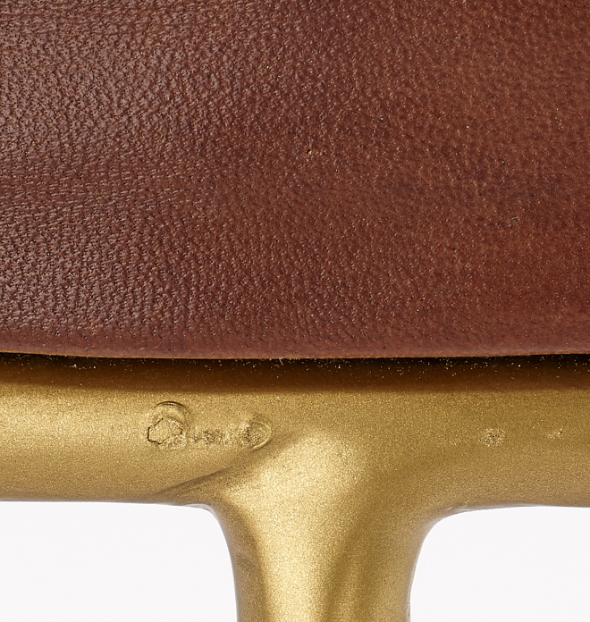 Larry - Round Leather Counter Stool